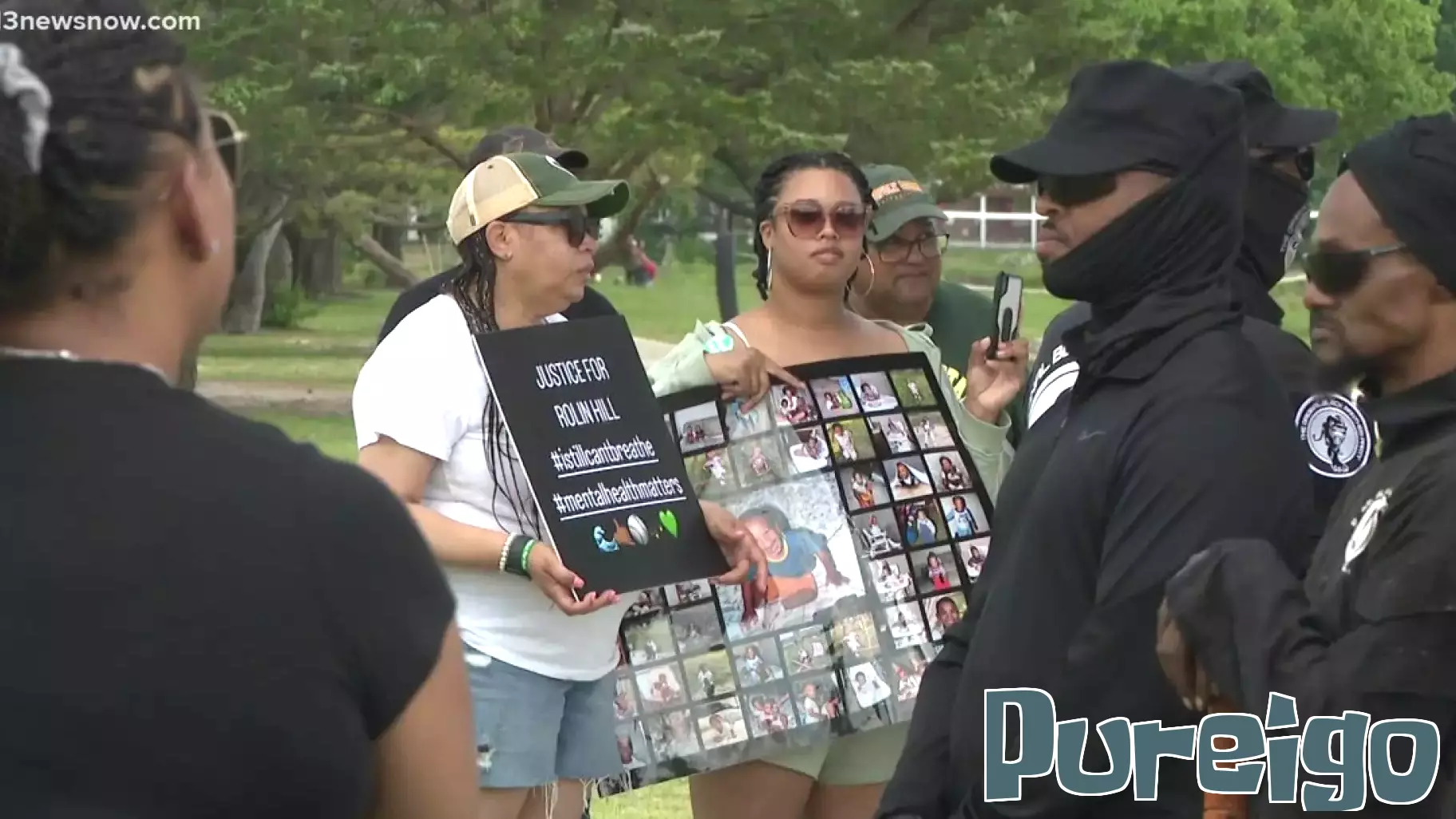 Rally for Justice and Mental Health Awareness Held by Rolin Hill's Family