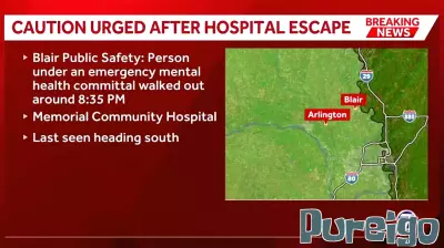 Man Escapes Hospital After Standoff, Police Urge Caution