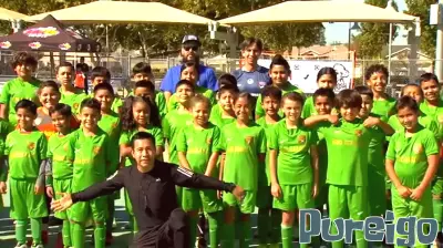 Young Athletes Connect with Pro Soccer Player at NW Fresno Health Fair